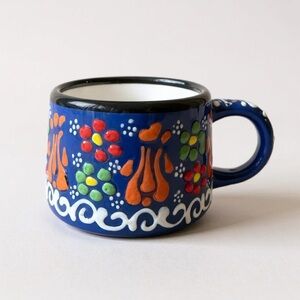 Colorful Ceramic Mug with Floral Design